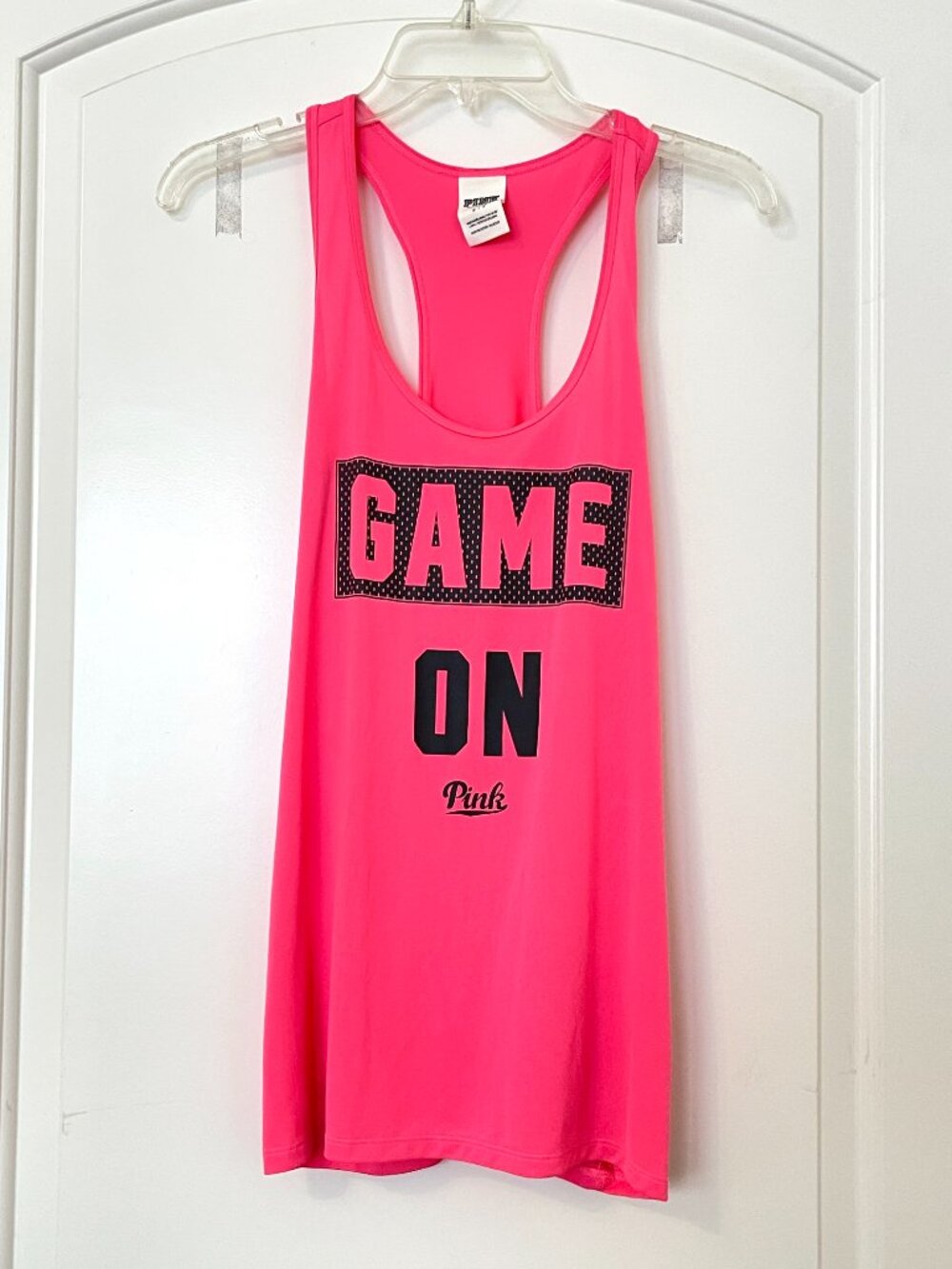 Victoria's Secret Pink Tank Top Game On Racer Back Small